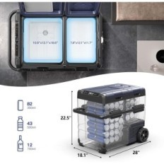 Koelkast Bodega EU TAW55 55L, DC12V / 24V, AC 100-240V, WIFI-toepassing
