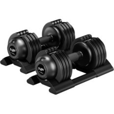 Justerbar NewPower Fitness Dumbbell, 5 Vektnivåer, 1,5-10 kg, 2 stk
