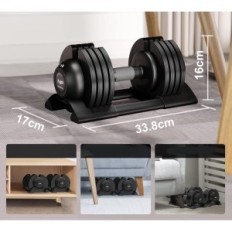 NewPower ajustável Dumbbell, 5 níveis de peso, 1,5-10 kg, 2 peças