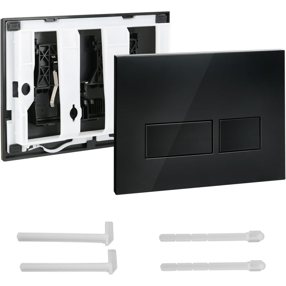 Pulsante di risciacquo, compatibile con Geberat Sigma UP300, UP320 e Delta UP100, rettangolare, nero