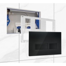Rinse Button Honeyhouse, kompatibilný s Geberit Sigma UP300, UP320 a Delta UP100, obdĺžnikové, čierne