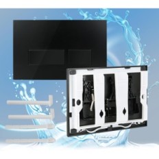 Spoel Button Honey, compatibel met Geberit Sigma UP300, UP320 en Delta Up100, rechthoekig, zwart