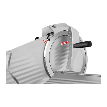 Elektrisk slicer for kjøttpålegg og ost med en 150W shredder. 250 mm