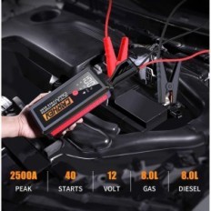 Starter Carhev JS-02, 2500A, banco de potência 21800mah com lanterna