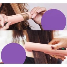 Alisador sem fio e cabelo encrespador Sunmay Voga, 4800mA, bege