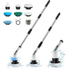 Pancellent de brosse électrique A10 7 W 1, 420 tr / min, laveur avec extension