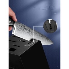 Set di coltelli D.perlla, 14 pezzi, temperamatite incorporato, con supporto, colore nero