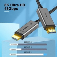 HDMI AnnnnwzzzD-kabel, 8K 60 Hz, HDMI 2.0, 48 DK / S, 4K 120 Hz, 10 m