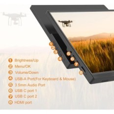 Portable Akntzcs HD160 5V 3A 16 '', FHD 1920 x 1200p, IPS