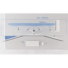 Halter für drei Putoren MAS-3-W-Monitore, 13-27 ", bis zu 7 kg, weiß