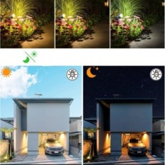 Sollampa Stuck CLY SL-SP06, IP66, 2700K-6000K, Svart 26,5 cm 6 st.