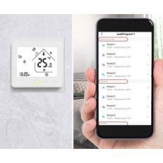 Termostat Moes ZHT-002-GC-WH-MS, 5A, TUYA ZIGBEE, WHITE