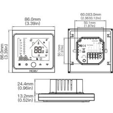 Termostaat joogid ZHT-002-GB-WH-MS, 16A, Tuya Zigbee, valge
