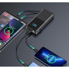 PowerBank Snomh K20FC med innebygd kabel, 20.000 mAh, USB C, utstilling