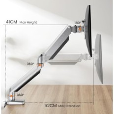 Držák pro monitor EGREAR EGSS8, 13-32 '', až 8 kg, VESA 75/100 mm, stříbro