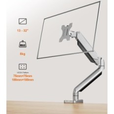 Laikiklis monitoriaus ERGEAR EGSS8, 13-32 '', iki 8 kg, VESA 75/100 mm, sidabras