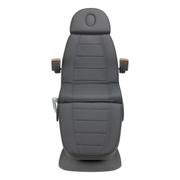 Electric cosmetic chair SILLON Lux 273b 3 motors gray with gray base — front view