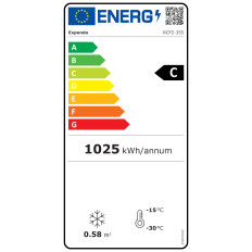 Kaupan suihku pakastin linnoilla ja lasitettu vuoristo -25deg C 355L