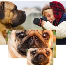 Digitální fotoaparát moreximi pro děti, IPS 2,4 ", černá, žádná sada