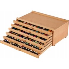 Cabinet artistique en bois Viswin avec 6 tiroirs