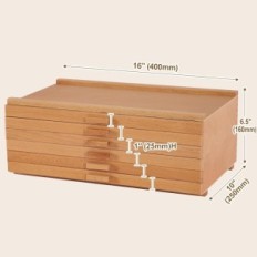 Cabinet artistico in legno viswin con 6 cassetti