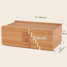 Cabinet artistico in legno viswin con 6 cassetti