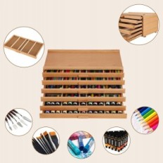 Cabinet artistico in legno viswin con 6 cassetti