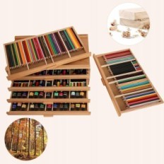 Cabinet artistique en bois Viswin avec 6 tiroirs