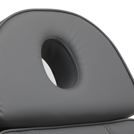 Sillón cosmético eléctrico SILLON Lux 273b 3 motores gris con base gris — detalle del respaldo