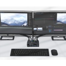 KVM KCEVE KC-KVM202AS Controller per 2 computer, 4xUSB 3.0, 4K @ 60Hz 2K @ 144Hz