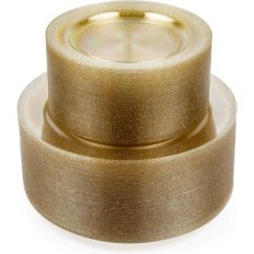 Um conjunto de placas de plástico Matana, 60 jantar e 60 sobremesa, dourado