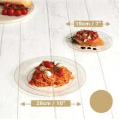 Plastmasas plāksnes Matana, 60 vakariņas un 60 deserts, Zelts