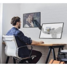 Due monitor monitor Bontec GWM02 monitor, 13-27 "fino a 8 kg, 75/100 mm, utilizzato