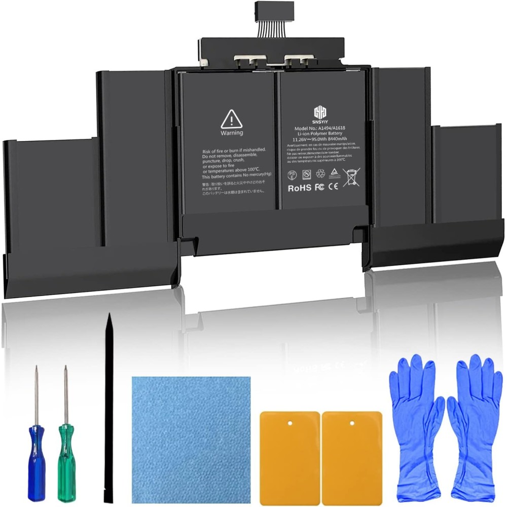 Spare Snsyyiy A1494 / A1618 battery for MacBook Pro 15 '', 8440mAh
