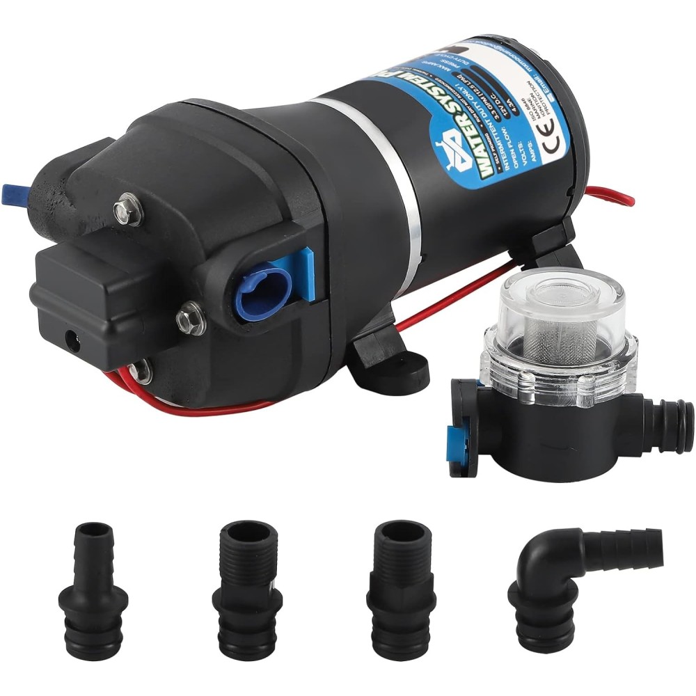 Pompe à eau automatique MXMoonant 12,5 L / min, 12V, 2,4 bars, 95 W, utilisé