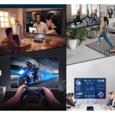 Ysametp M8-E projektor, 5G WiFi Bluetooth, 9500lm 1080p, Udstilling