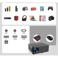 YSAMETP M8-E projektor, 5G WiFi Bluetooth, 9500lm 1080p, výstava