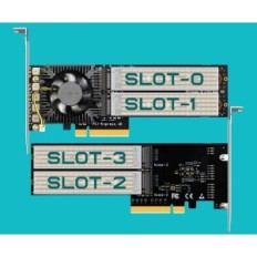 Glotrends PA40 Quad adapter for M.2 NVME Disk to PCIE 3.0 x8