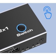 KVM-TENDAK DAV-071-BKUSB-C controller, 2 PC, 8K @ 60Hz, 4K @ 120Hz