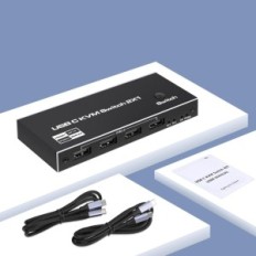 KVM-Tečak DAV-071-BKUSB-C kontroler, 2 PC, 8K @ 60Hz, 4K @ 120Hz