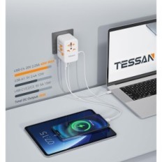 Univerzálny adaptér TESSAN 636FV GAN III, 65 W, 1XUSB-A, 3XUSB-C