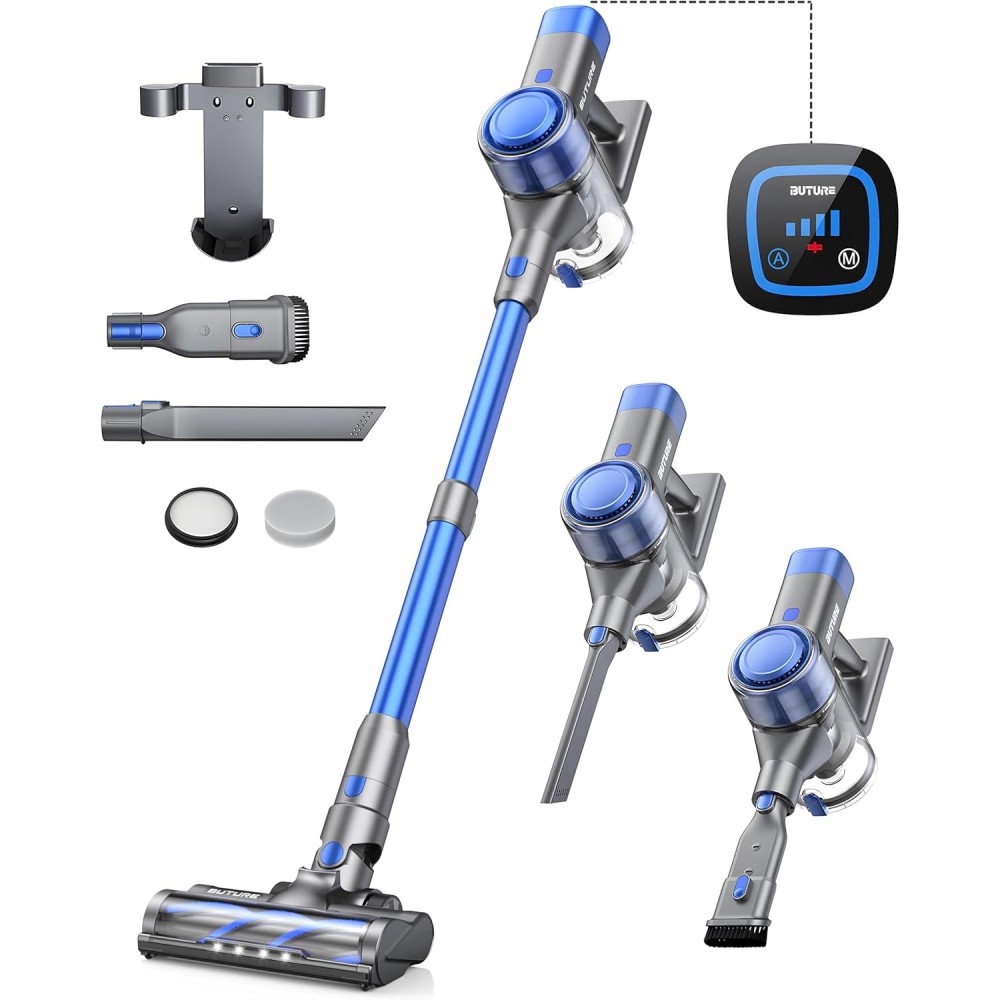 Drahtloser Staubsauger BUTURE VC50, 450W, 1.2 l, blau, gebraucht