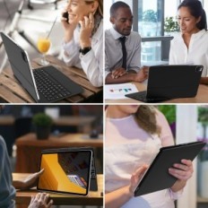 Magnetisk sag med Sengbirch Keyboard til iPad Pro 12,9, Sort