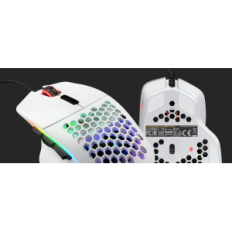 Modèle de souris Glorious Gaming Gaming Wired Gaming I, 69 g, RVB, Blanc