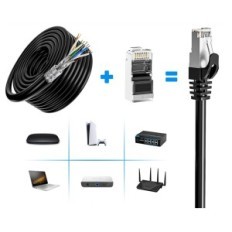 Cable Ethernet SIBKE CAT7-150BR-1 150 M, SFTP CAT 7 RJ45, 10 GBIT / S