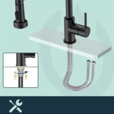 Bateria de cozinha Forius FRKF24B1, único, aço inoxidável, preto