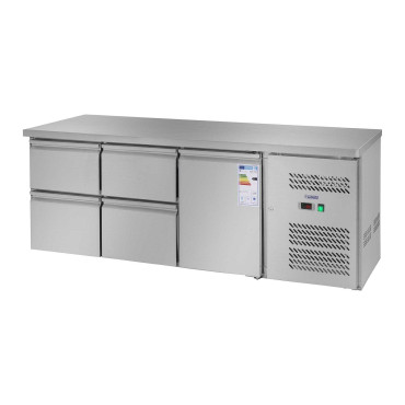 Tabela de refrigeração com gavetas de aço 4 de -2 a 10DEG C 179cm