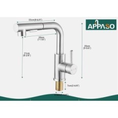 Küchenbatterie APPASO HBX266BN-UK, SINGLECHYTOWA, mit Pull-Out-Auslauf