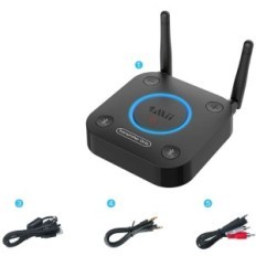 Nadajnik audio 1Mii B06TX Bluetooth 5.2 do telewizora, AUX/optyczny/3,5 mm