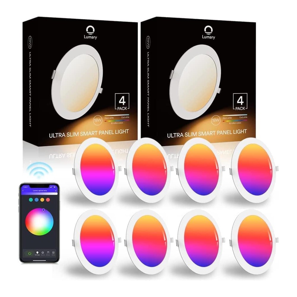 Inbyggd LED-punktlampor Lysande, tak, 18W, 8 stycken